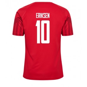 Dania Christian Eriksen #10 Koszulka Podstawowych MŚ 2022 Krótki Rękaw